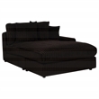 Coaster Blaine Fabric Upholstered Reversible Chaise Sectional Sofa in Chocolate