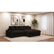 Coaster Blaine Fabric Upholstered Reversible Chaise Sectional Sofa in Chocolate