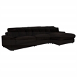 Coaster Blaine Fabric Upholstered Reversible Chaise Sectional Sofa in Chocolate