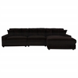 Coaster Blaine Fabric Upholstered Reversible Chaise Sectional Sofa in Chocolate