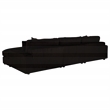 Coaster Blaine Fabric Upholstered Reversible Chaise Sectional Sofa in Chocolate