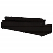 Coaster Blaine Fabric Upholstered Reversible Chaise Sectional Sofa in Chocolate