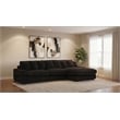 Coaster Blaine Fabric Upholstered Reversible Chaise Sectional Sofa in Chocolate