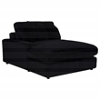 Coaster Blaine Fabric Upholstered Reversible Chaise Sectional Sofa in Black