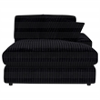 Coaster Blaine Fabric Upholstered Reversible Chaise Sectional Sofa in Black