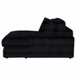 Coaster Blaine Fabric Upholstered Reversible Chaise Sectional Sofa in Black