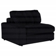 Coaster Blaine Fabric Upholstered Reversible Chaise Sectional Sofa in Black