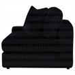 Coaster Blaine Fabric Upholstered Reversible Chaise Sectional Sofa in Black