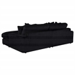 Coaster Blaine Fabric Upholstered Reversible Chaise Sectional Sofa in Black