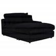 Coaster Blaine Fabric Upholstered Reversible Chaise Sectional Sofa in Black