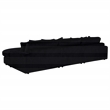 Coaster Blaine Fabric Upholstered Reversible Chaise Sectional Sofa in Black