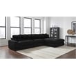 Coaster Blaine Fabric Upholstered Reversible Chaise Sectional Sofa in Black