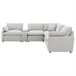 Coaster Collins 7-Piece Fabric Modular Power Reclining Sectional in Gray