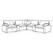 Coaster Collins 7-Piece Fabric Modular Power Reclining Sectional in Gray
