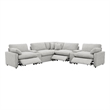 Coaster Collins 7-Piece Fabric Modular Power Reclining Sectional in Gray