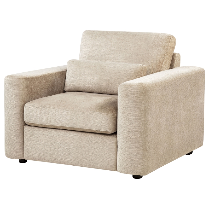 Coaster Amador Chenille Upholstered Track Arm Accent Chair in Camel