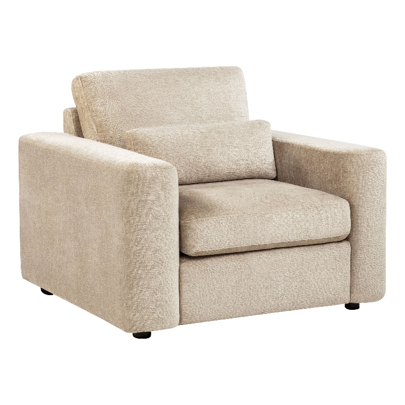 Coaster Amador Chenille Upholstered Track Arm Accent Chair in Camel