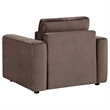 Coaster Amador Chenille Upholstered Track Arm Accent Chair in Chocolate