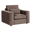 Coaster Amador Chenille Upholstered Track Arm Accent Chair in Chocolate