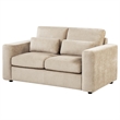 Coaster Amador Chenille Upholstered Track Arm Loveseat in Camel