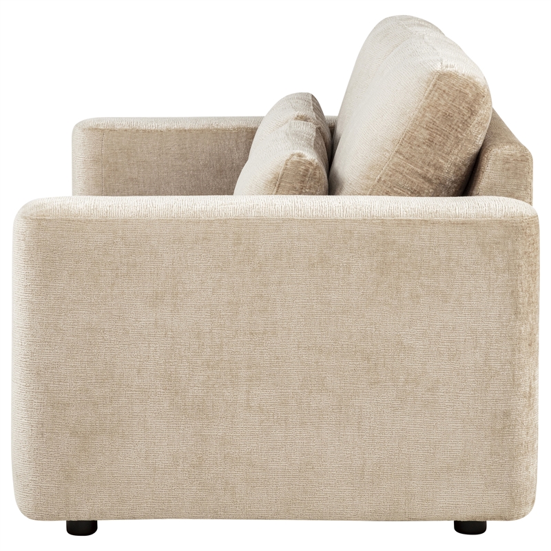 Coaster Amador Chenille Upholstered Track Arm Loveseat in Camel