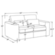 Coaster Amador 2-piece Chenille Upholstered Track Arm Sofa Set in Camel