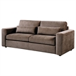 Coaster Amador Chenille Upholstered Track Arm Sofa in Chocolate