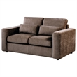 Coaster Amador Chenille Upholstered Track Arm Loveseat in Chocolate