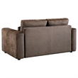 Coaster Amador 2-piece Chenille Upholstered Track Arm Sofa Set in Chocolate