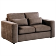 Coaster Amador 3-piece Chenille Upholstered Track Arm Sofa Set in Chocolate