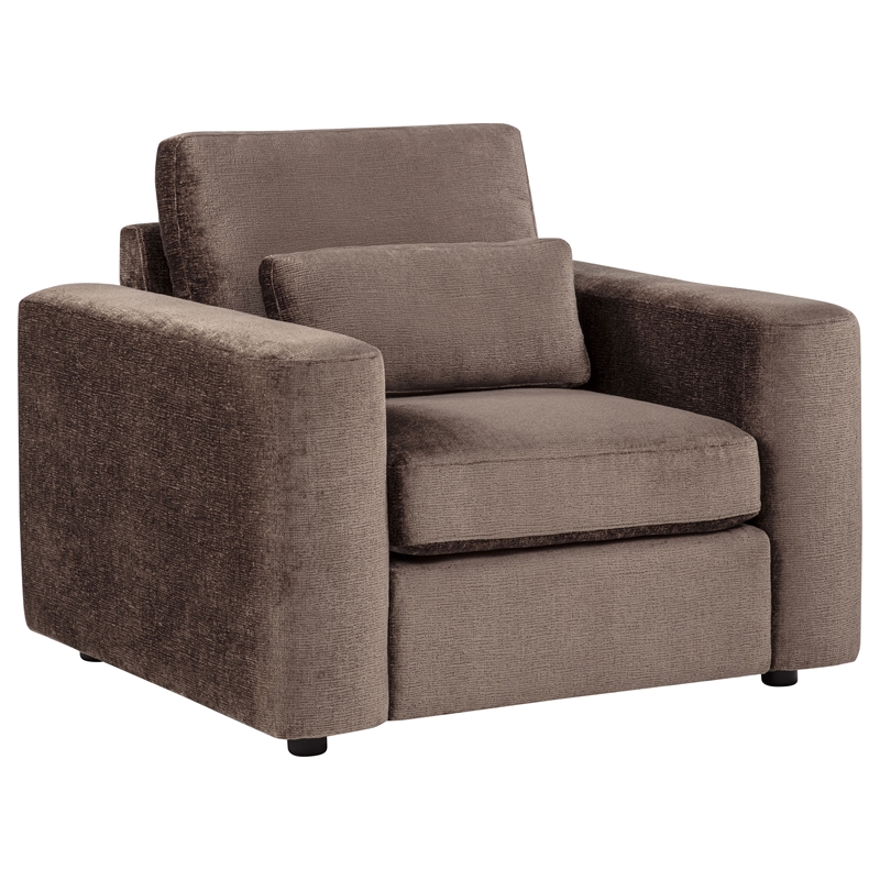Coaster Amador 3-piece Chenille Upholstered Track Arm Sofa Set in Chocolate