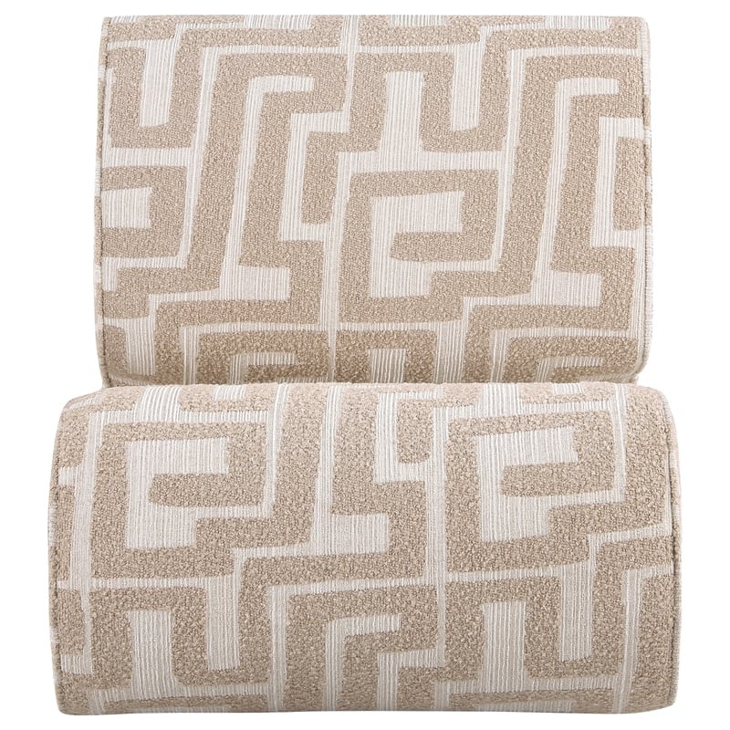 Coaster Eimer Contemporary Geometric Fabric Jacquard Accent Chair in Camel
