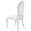 Coaster Antoine 7-piece White Tempered Glass Dining Set in Cream White Chairs
