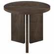 Coaster Aragon Engineered Wood Round Panel Base End Table in Brown