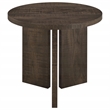 Coaster Aragon Engineered Wood Round Panel Base End Table in Brown
