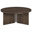 Coaster Aragon Engineered Wood Round Panel Base Coffee Table in Brown