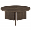 Coaster Aragon Engineered Wood Round Panel Base Coffee Table in Brown