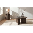 Coaster Aragon 2-Piece Engineered Wood Round Coffee Table Set in Brown