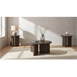 Coaster Aragon 3-Piece Engineered Wood Round Coffee Table Set in Brown