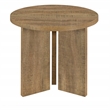 Coaster Aragon Engineered Wood Round Panel Base End Table in Brown