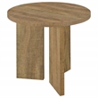 Coaster Aragon Engineered Wood Round Panel Base End Table in Brown