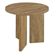 Coaster Aragon Engineered Wood Round Panel Base End Table in Brown