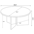 Coaster Aragon Round Panel Base Coffee Table in Mango