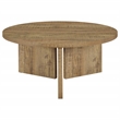 Coaster Aragon Round Panel Base Coffee Table in Mango