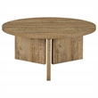 Coaster Aragon Round Panel Base Coffee Table in Mango