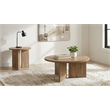 Coaster Aragon 2-Piece Engineered Wood Round Coffee Table Set in Brown