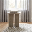 Coaster Aragon Round Panel Base End Table in Latte