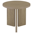 Coaster Aragon Round Panel Base End Table in Latte