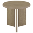 Coaster Aragon Round Panel Base End Table in Latte