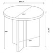 Coaster Aragon Round Panel Base End Table in Latte